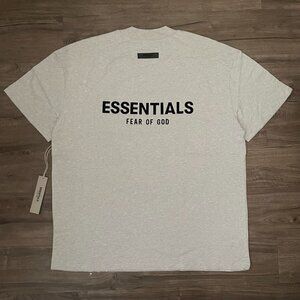 NEW Fear of God Essentials T-shirt Light Oatmeal Size XS-XL